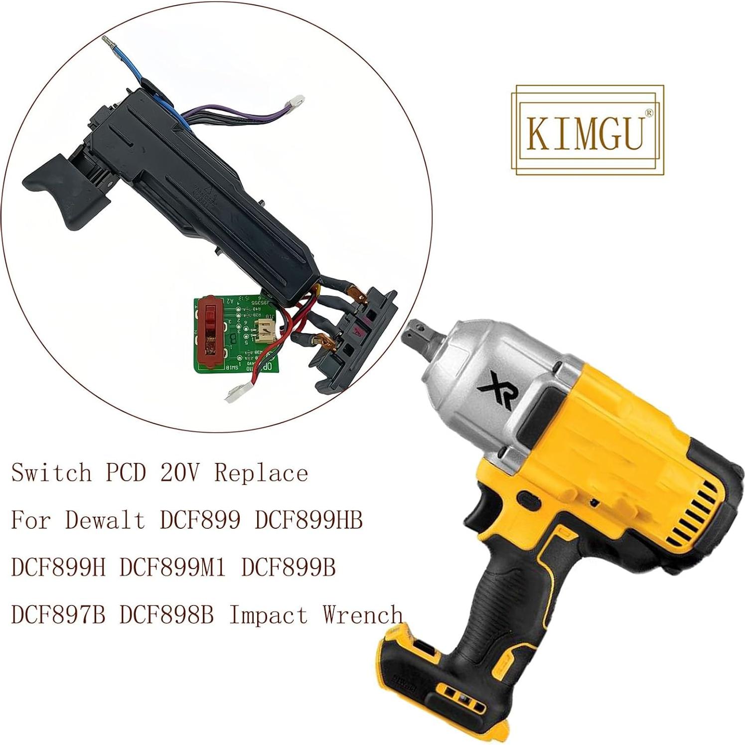 Interruptor de Control KIMGU para Llave de Impacto DCF899