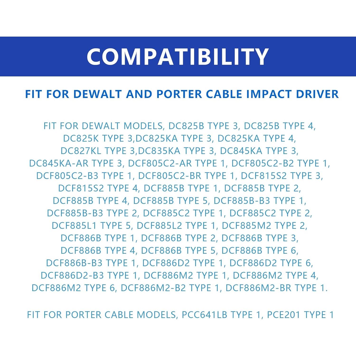 Kit de Resorte con Bola de Acero DEWALT DCF885 DCF886 DCF805 - 4 Paquetes