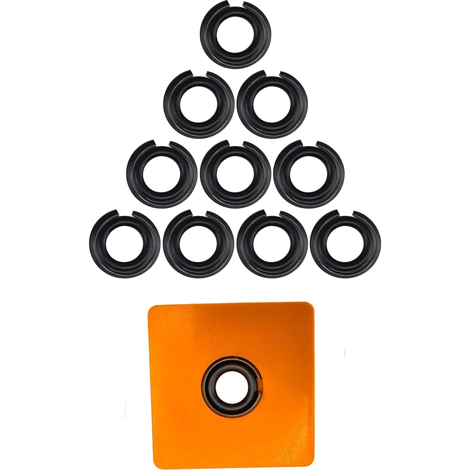 10 Sets Anillos de Retención para Llave de Impacto 1/2" Milwaukee