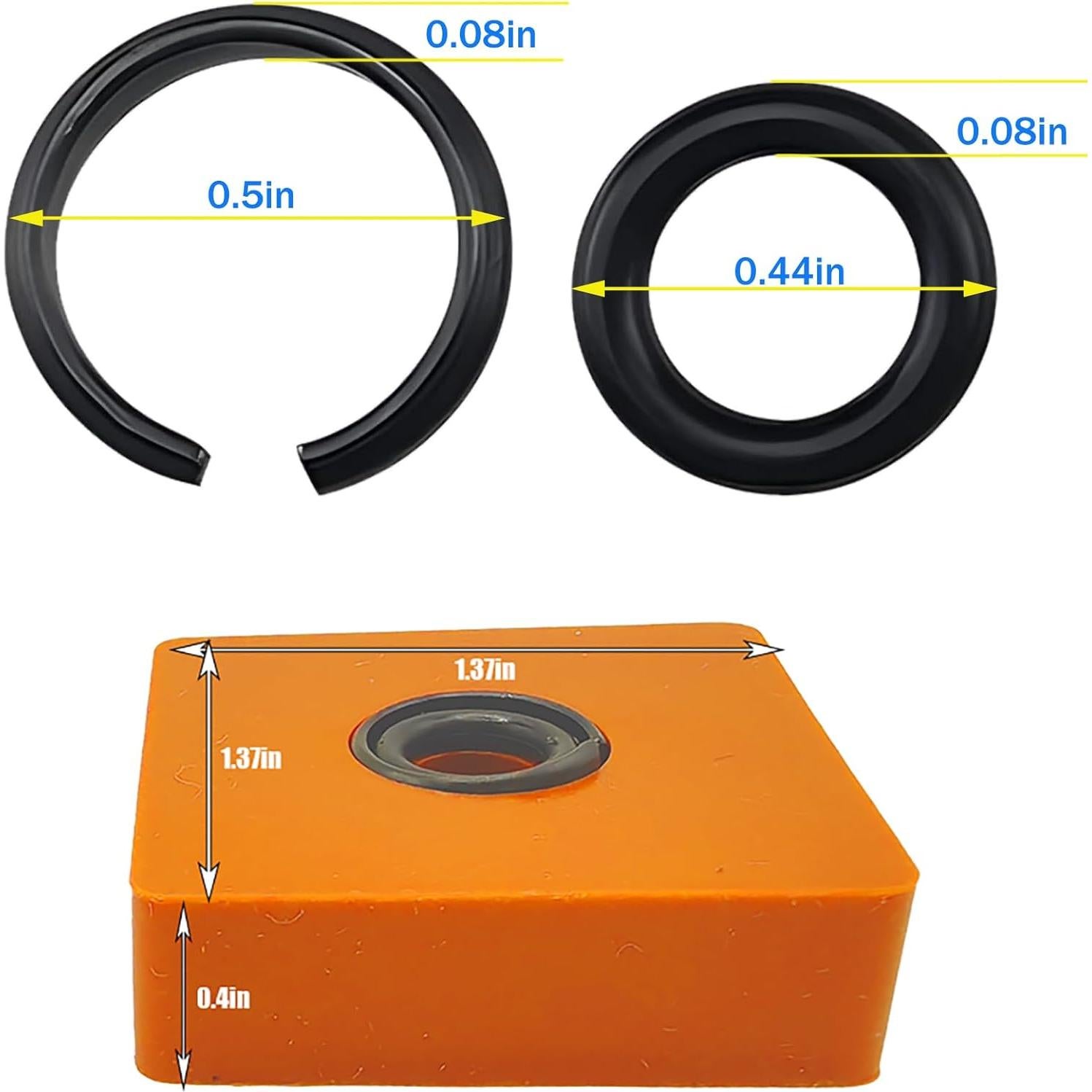 10 Sets Anillos de Retención para Llave de Impacto 1/2" Milwaukee