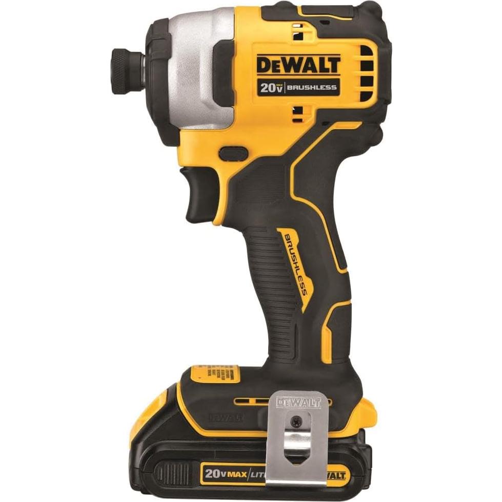 Destornillador de Impacto Inalámbrico DEWALT 20V MAX, Kit Compacto con 2 Baterías