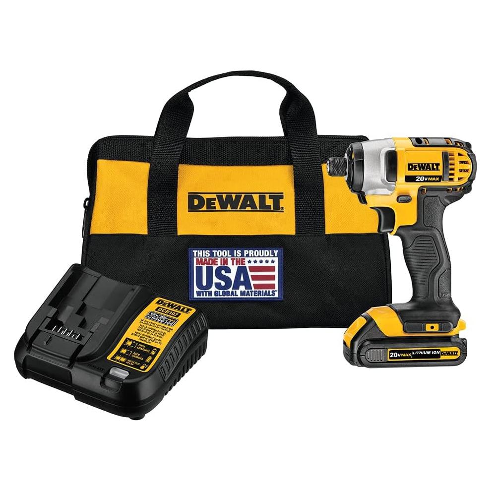 Destornillador de Impacto DEWALT 20V MAX 1/4" Batería Incluida