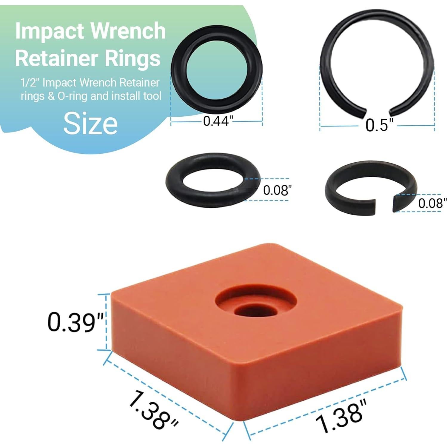 10 Juegos de Clips de Retención para Llave de Impacto 1/2" GnDaYoug