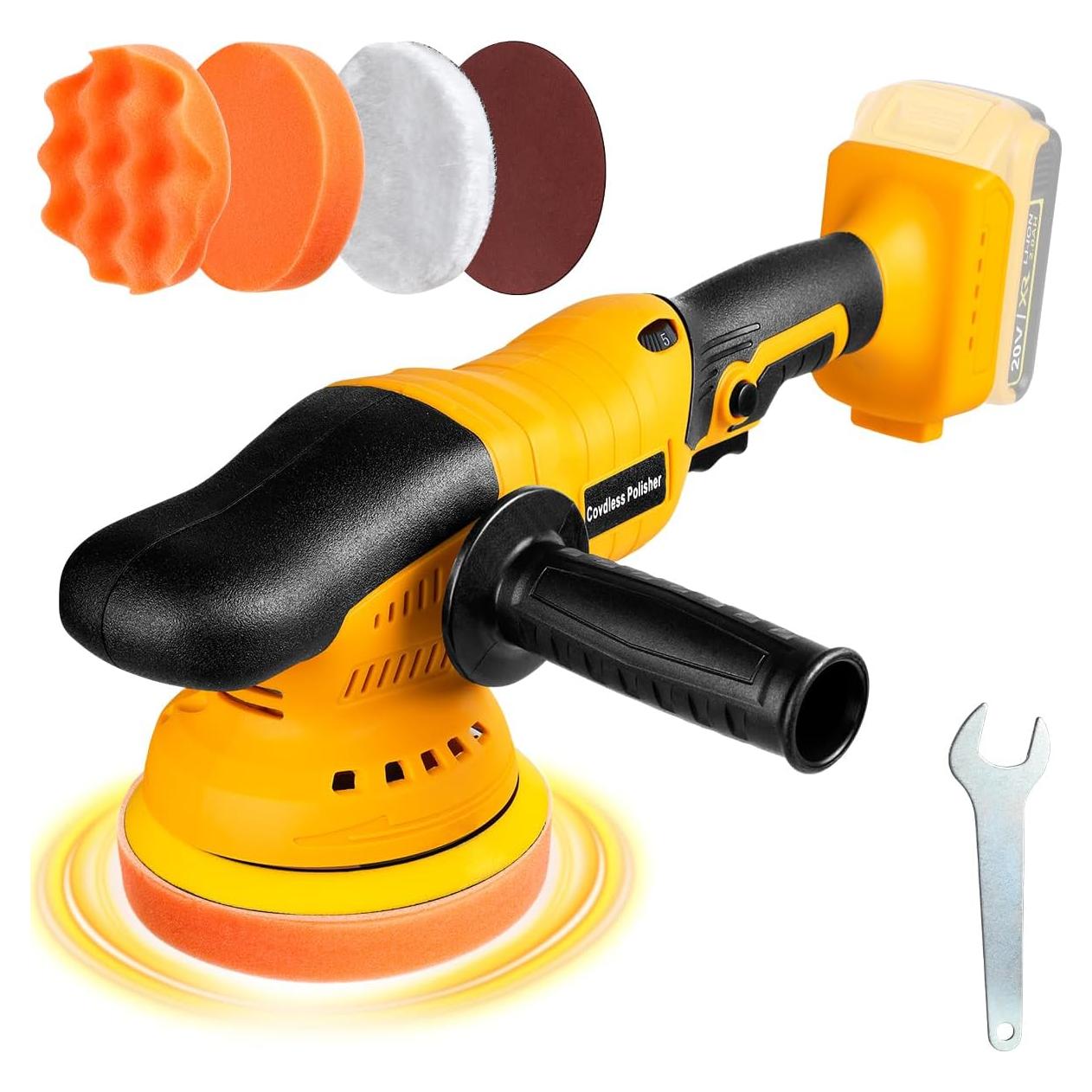 Pulidora Orbital Inalámbrica Dewalt 20V 6 Velocidades 1800-6500 RPM