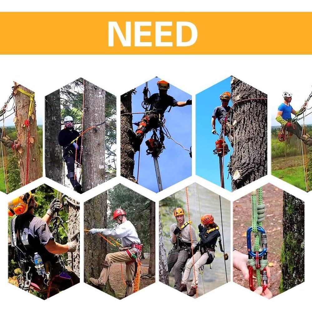 Lanyard de Escalada SEAAN 12 mm x 243,84 cm - Ajustable