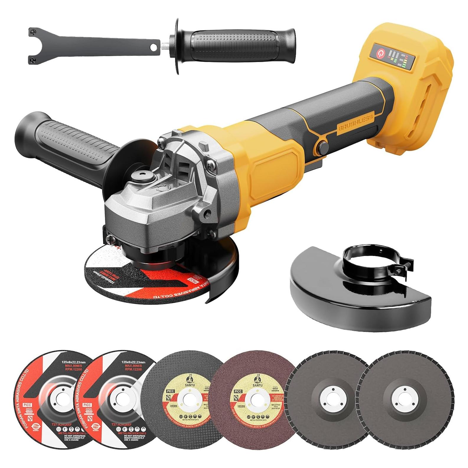 Amoladora Angular Inalámbrica Fledukten 20V 7000 RPM 4.5"