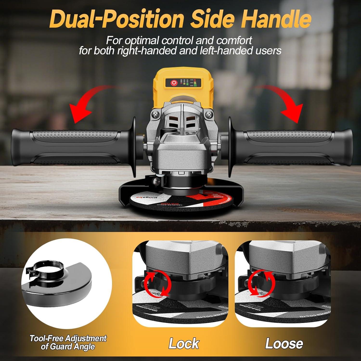 Amoladora Angular Inalámbrica Fledukten 20V 7000 RPM 4.5"