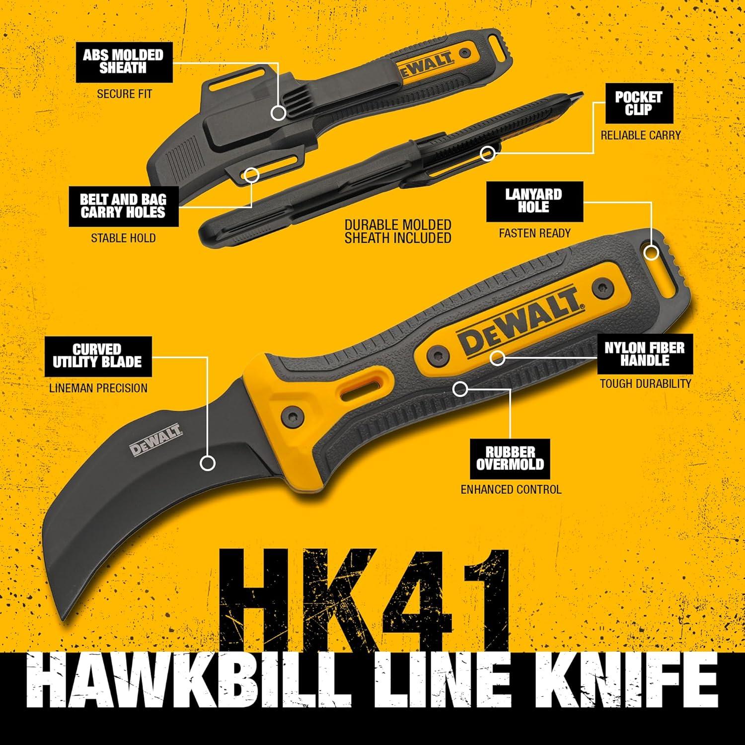 Cuchillo Hawkbill DEWALT para Desforrar Cables - Hoja Fija