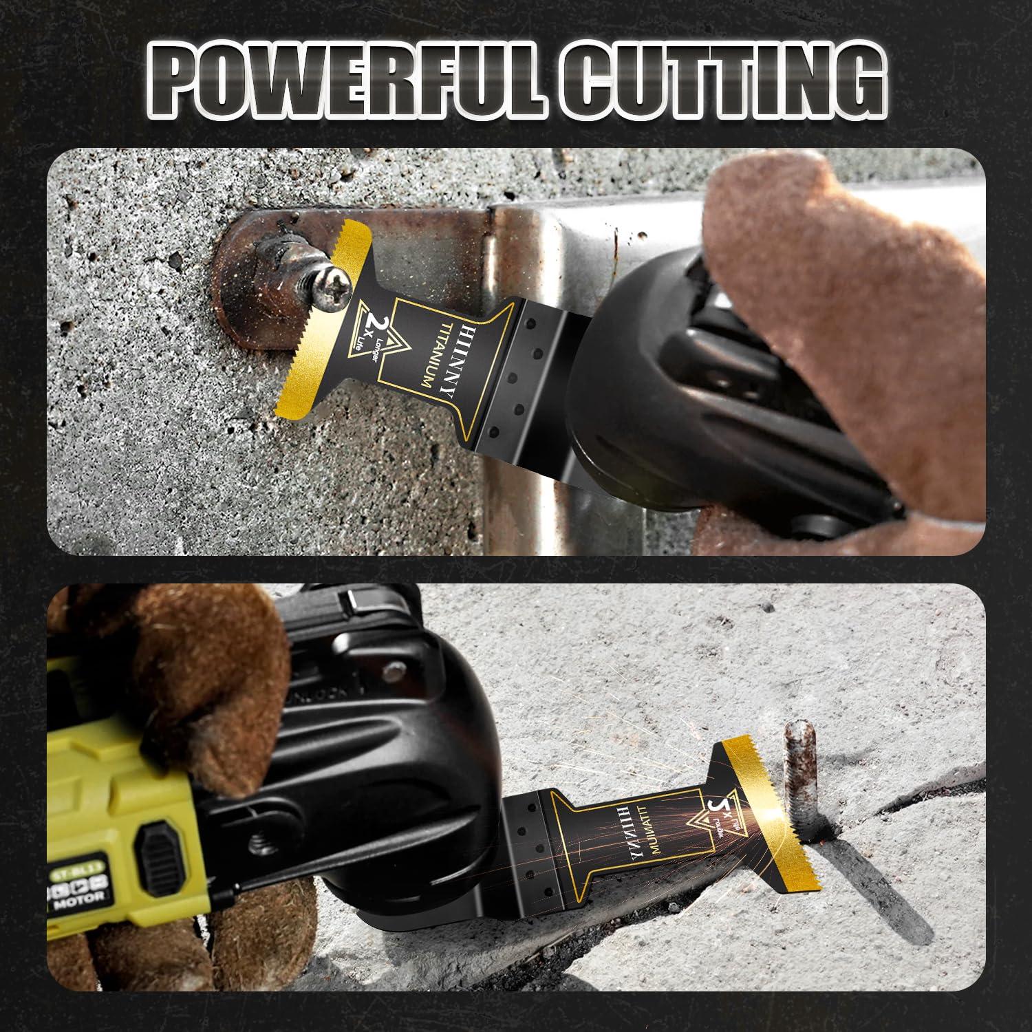 Cuchillas Oscilantes de Titanio Hiinny 6PCS para Metal y Madera