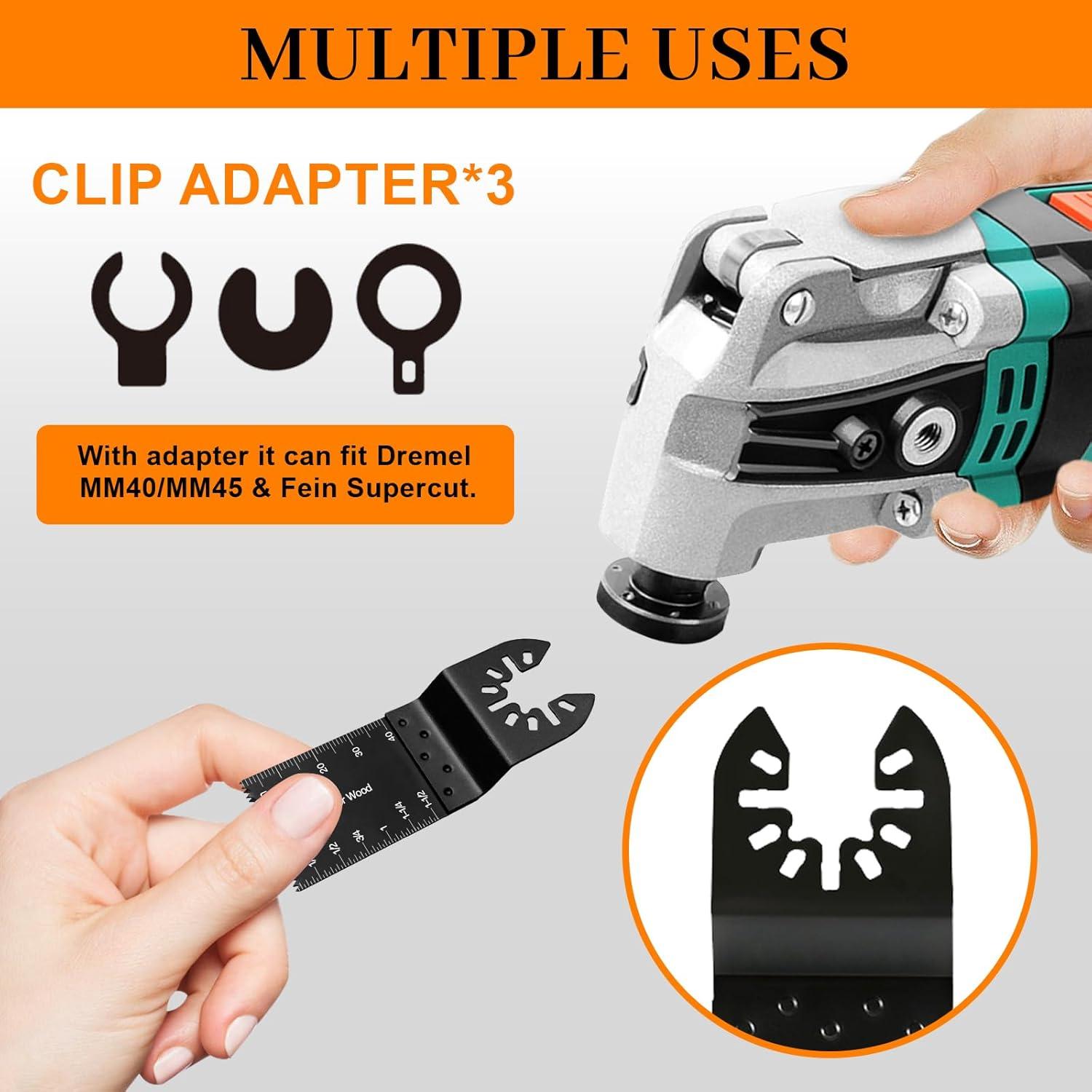 Paquete de 50 Hojas de Herramienta Oscilante Lewrwet 17cm