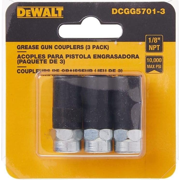 Acoplador de Grasa Dewalt DCGG5701-3 Pesado 1/8" NPT 3-Pack