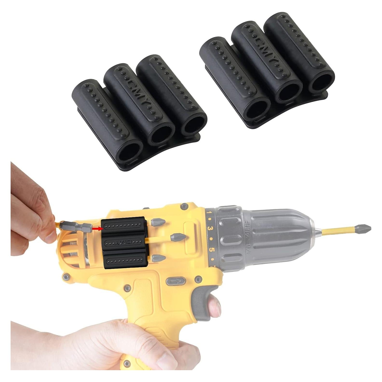 Soporte de Brocas CNCSS Negro - Paquete de 2, Almacena 6 Brocas