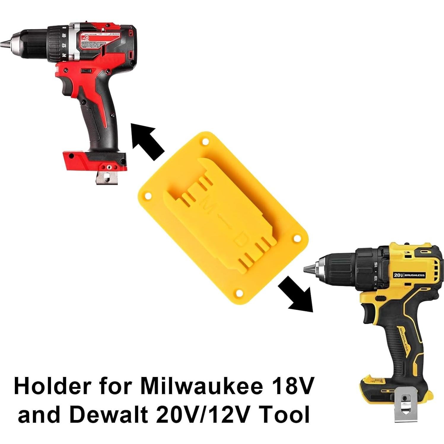 20 Soportes de Herramientas y Baterías KETTKEL Amarillo