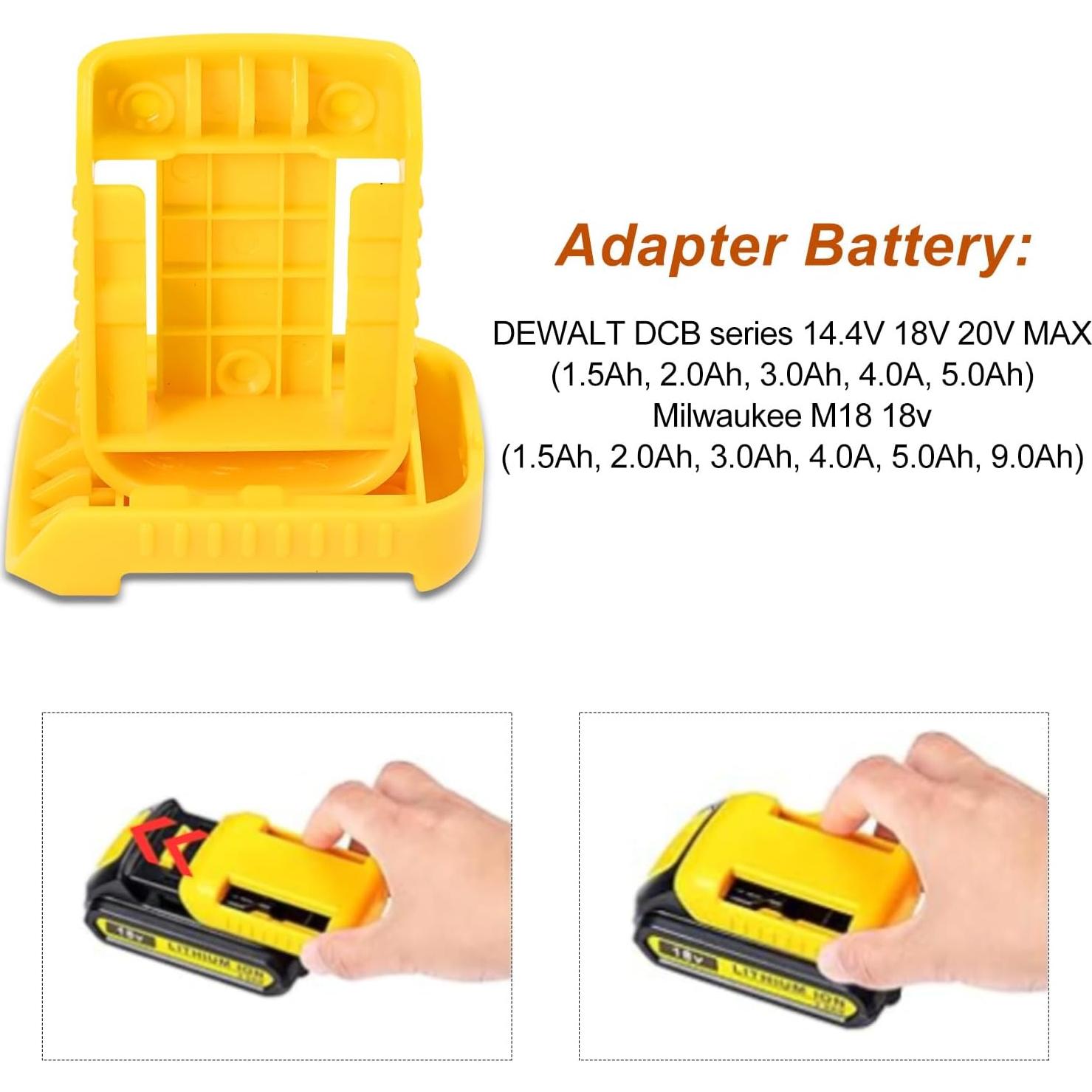 20 Soportes de Herramientas y Baterías KETTKEL Amarillo