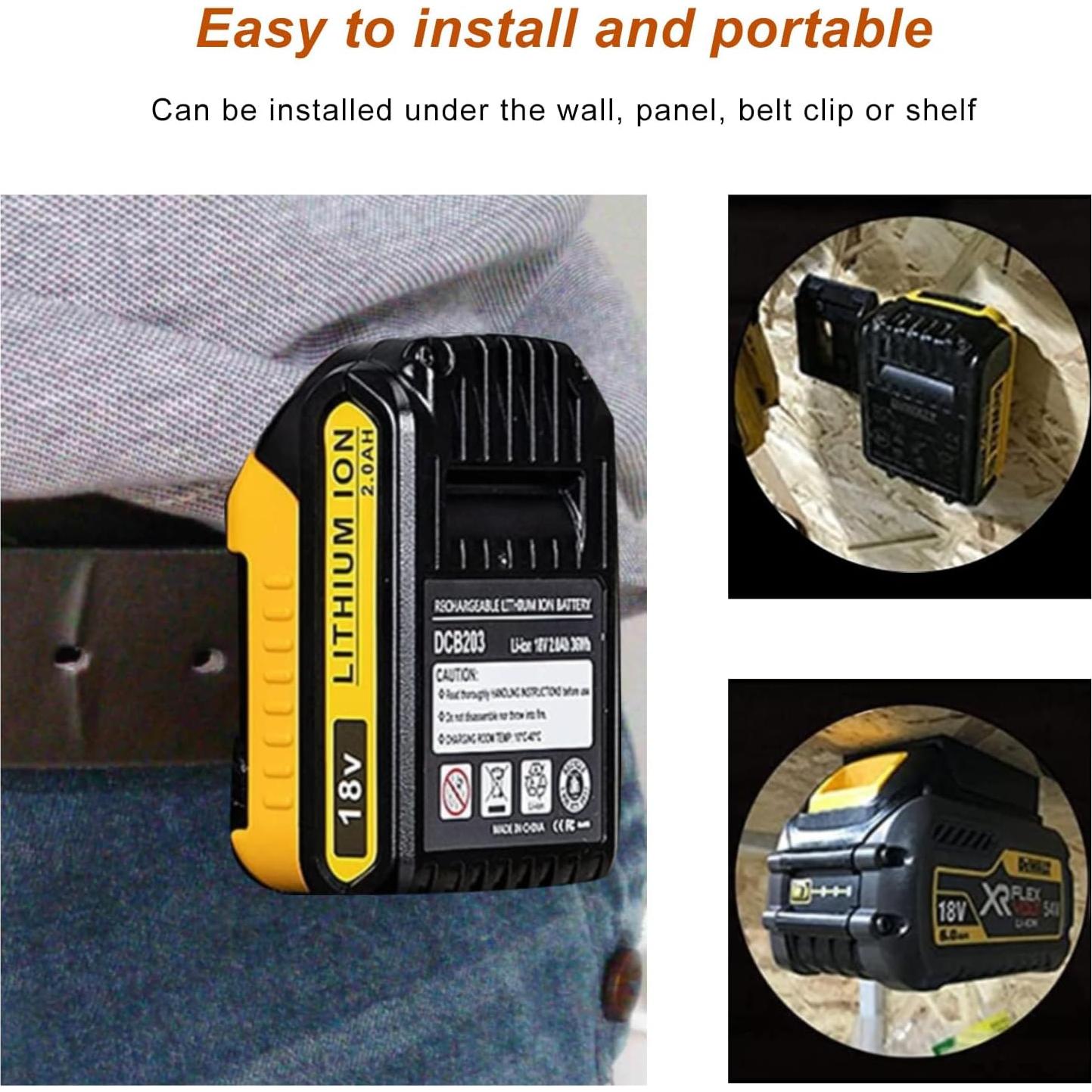 20 Soportes de Herramientas y Baterías KETTKEL Amarillo