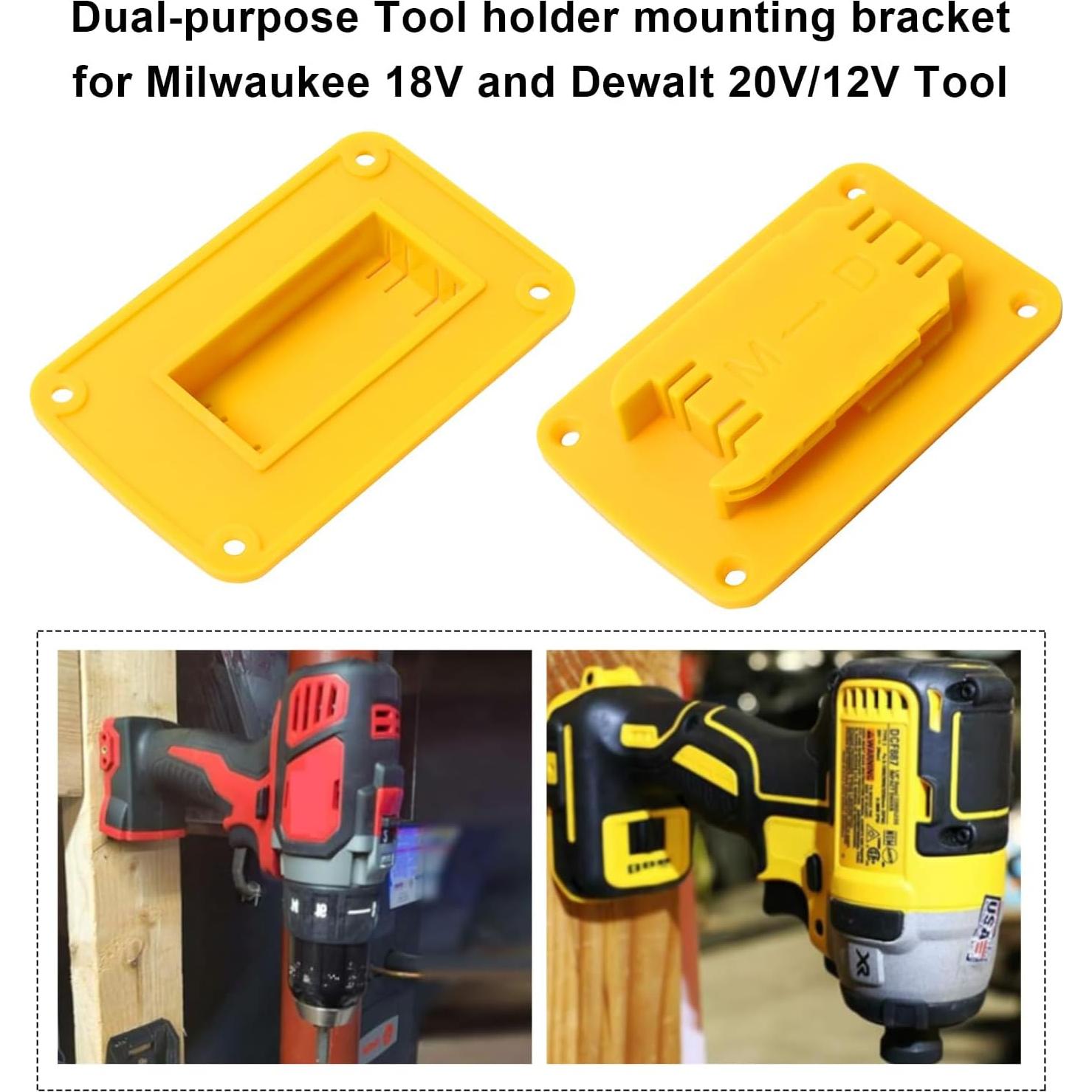 20 Soportes de Herramientas y Baterías KETTKEL Amarillo