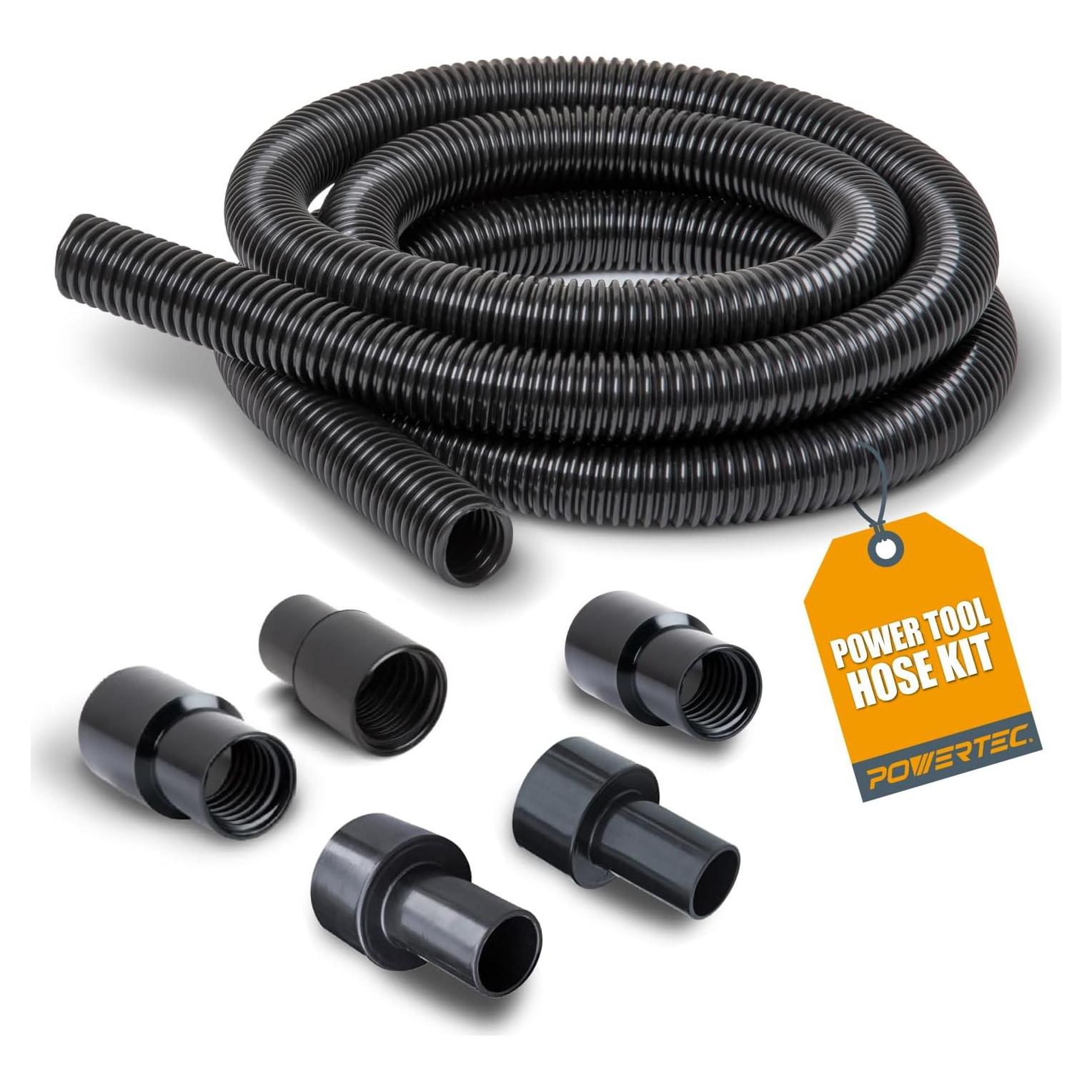 Kit de Manguera de Recolección de Polvo POWERTEC 3m con 5 Accesorios