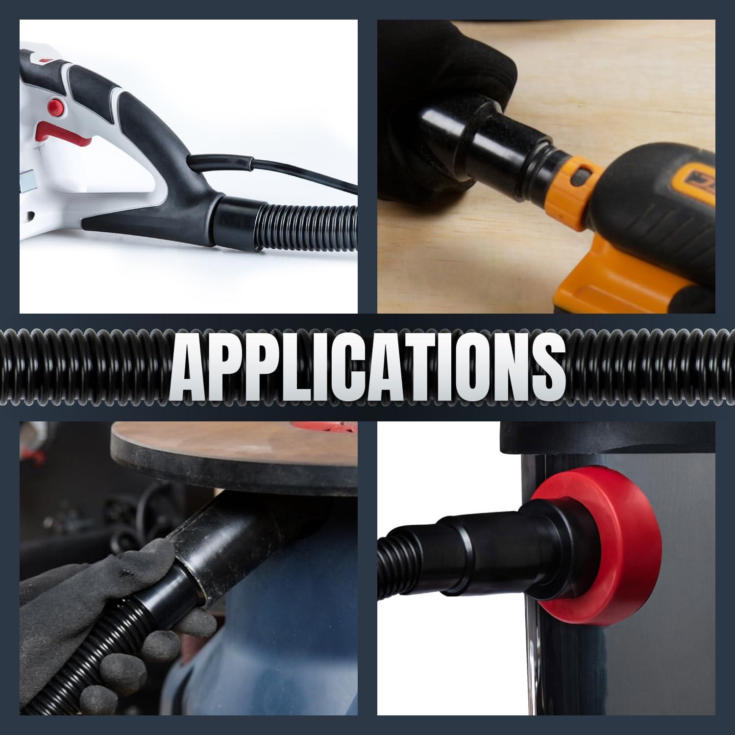 Kit de Manguera de Recolección de Polvo POWERTEC 3m con 5 Accesorios