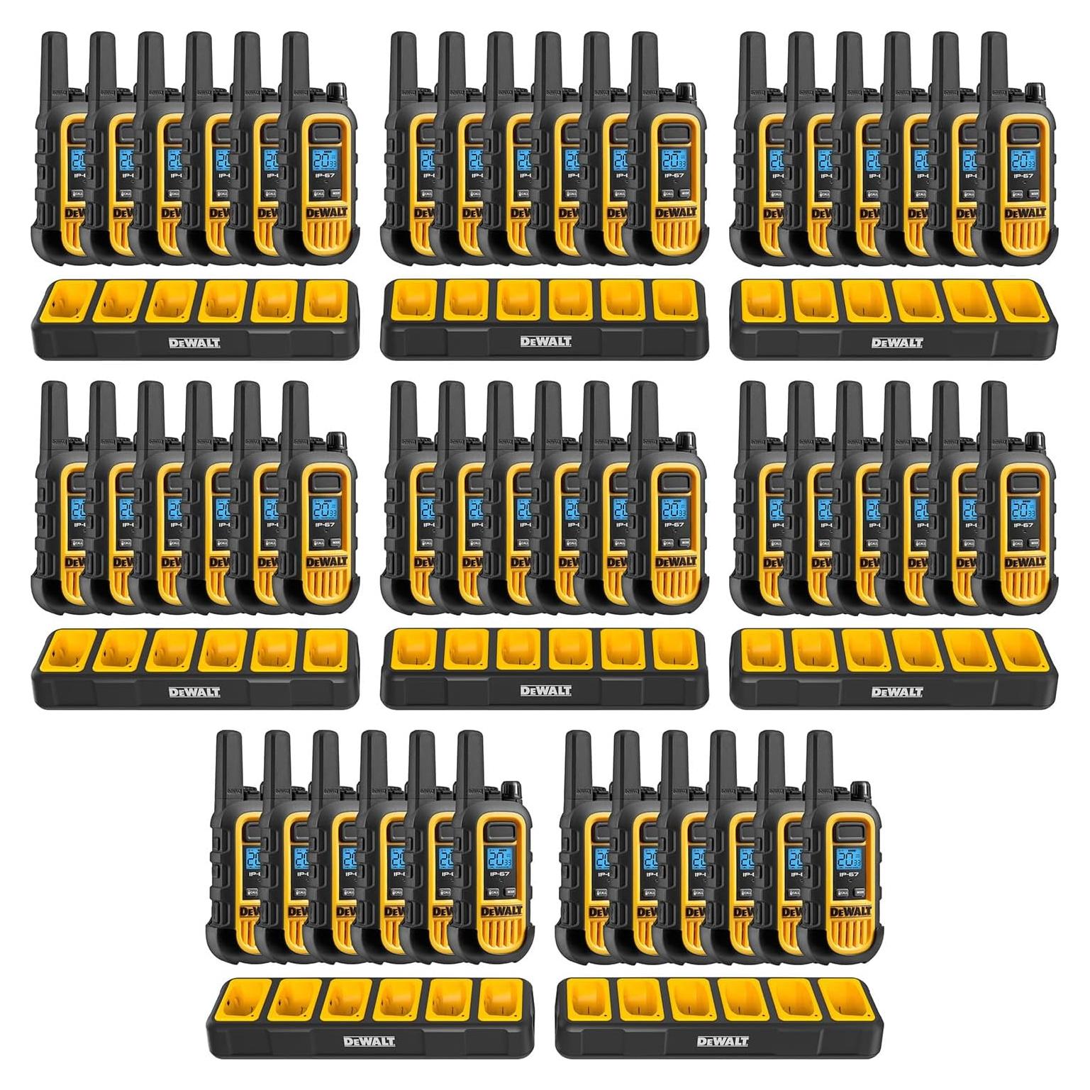 Walkie Talkies DEWALT DXFRS300 - Paquete de 48, Impermeables