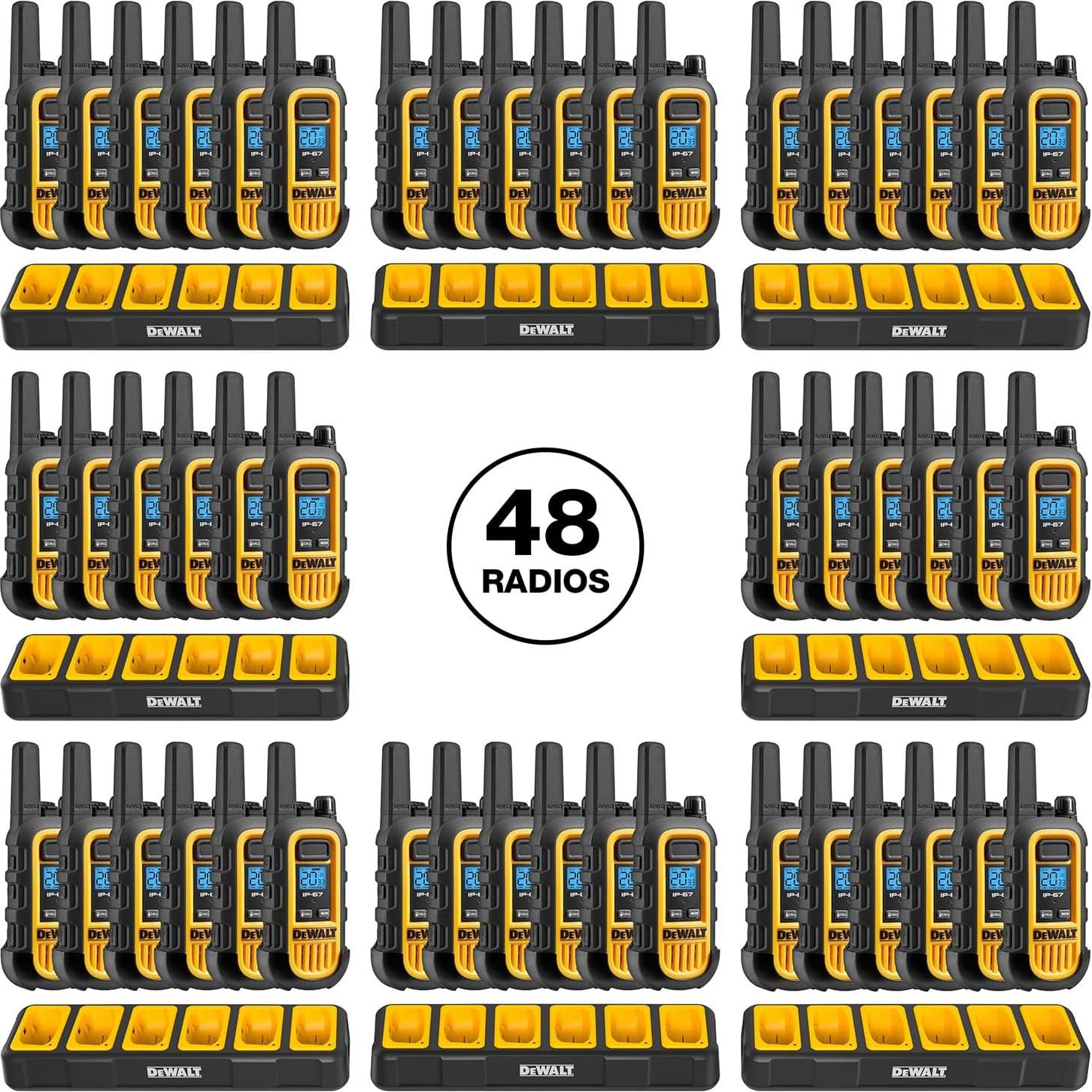 Walkie Talkies DEWALT DXFRS300 - Paquete de 48, Impermeables