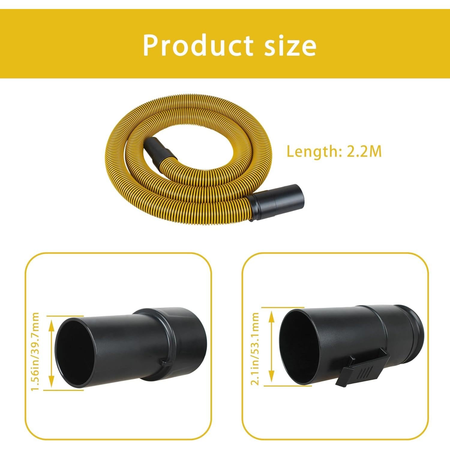 Manguera de Aspiradora Dewalt DXVA19-2500 2.13m Amarillo