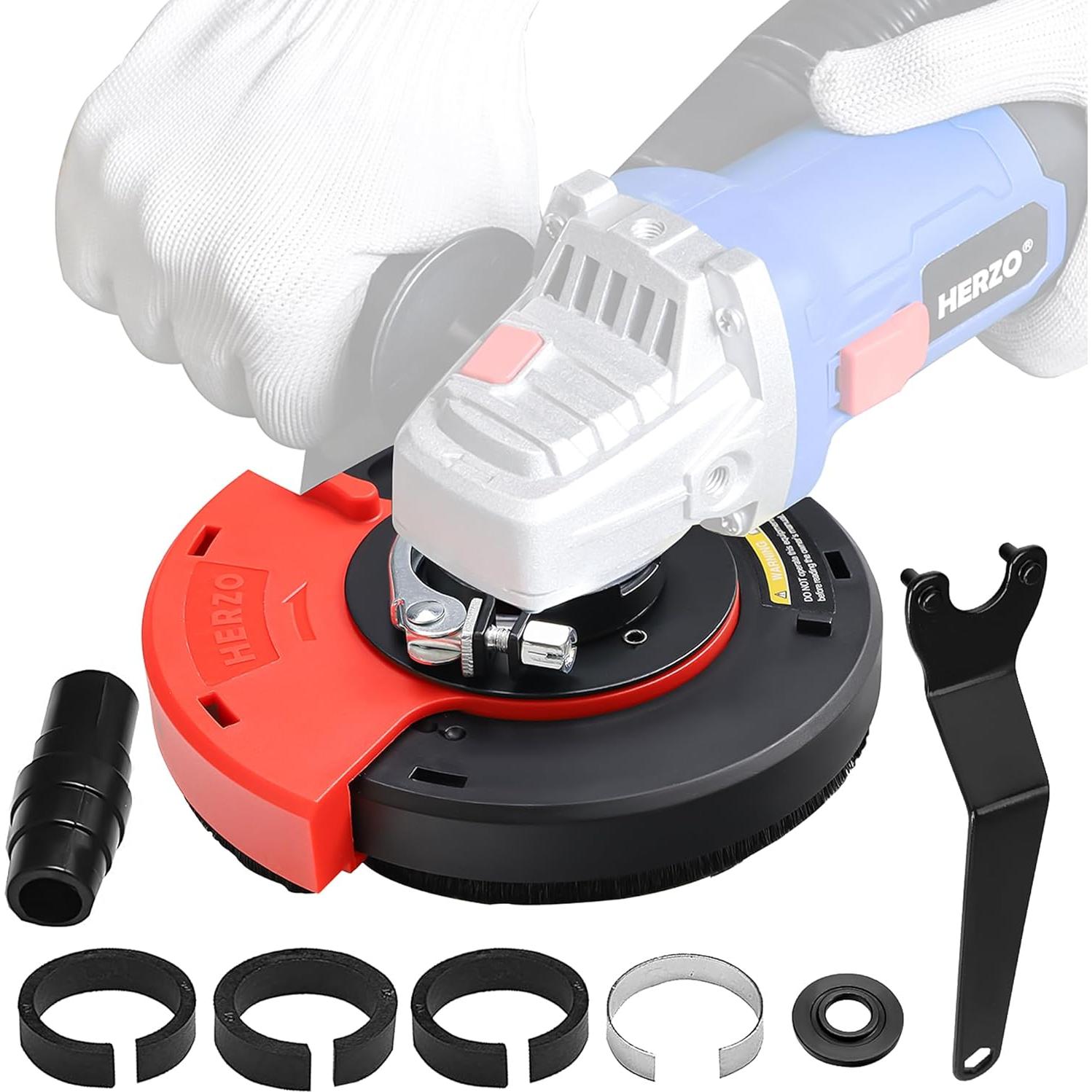 Shroud de Polvo HERZO Universal 4.5"/5" + Rueda Diamante 5"