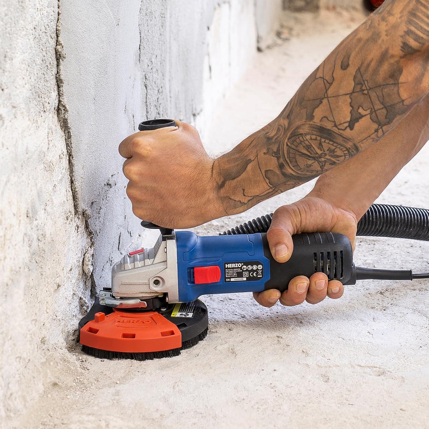 Shroud de Polvo HERZO Universal 4.5"/5" + Rueda Diamante 5"