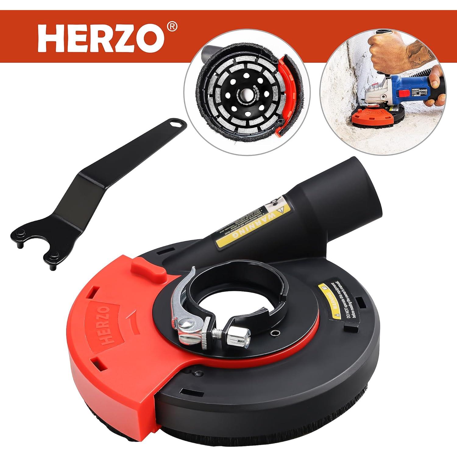 Shroud de Polvo HERZO Universal 4.5"/5" + Rueda Diamante 5"