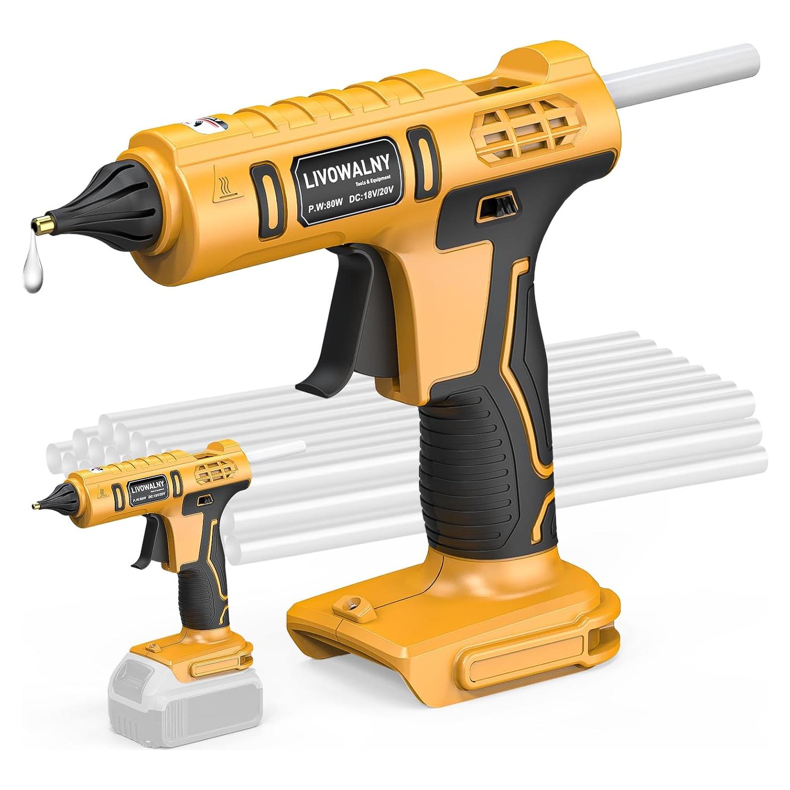 Pistola de Pegamento Caliente Inalámbrica LIVOWALNY 20V