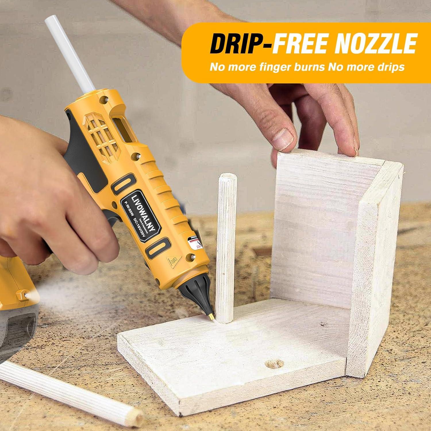 Pistola de Pegamento Caliente Inalámbrica LIVOWALNY 20V