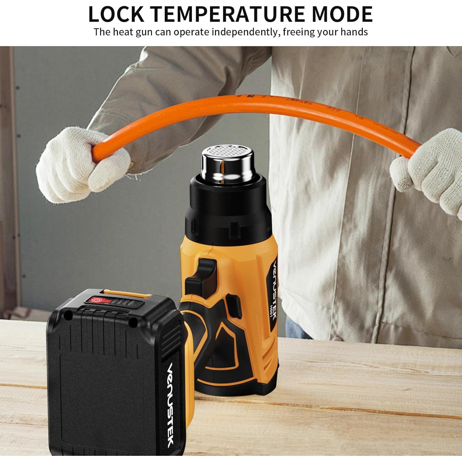 Pistola de Calor Inalámbrica VENUSTEK 20V 2 Baterías 4.0Ah