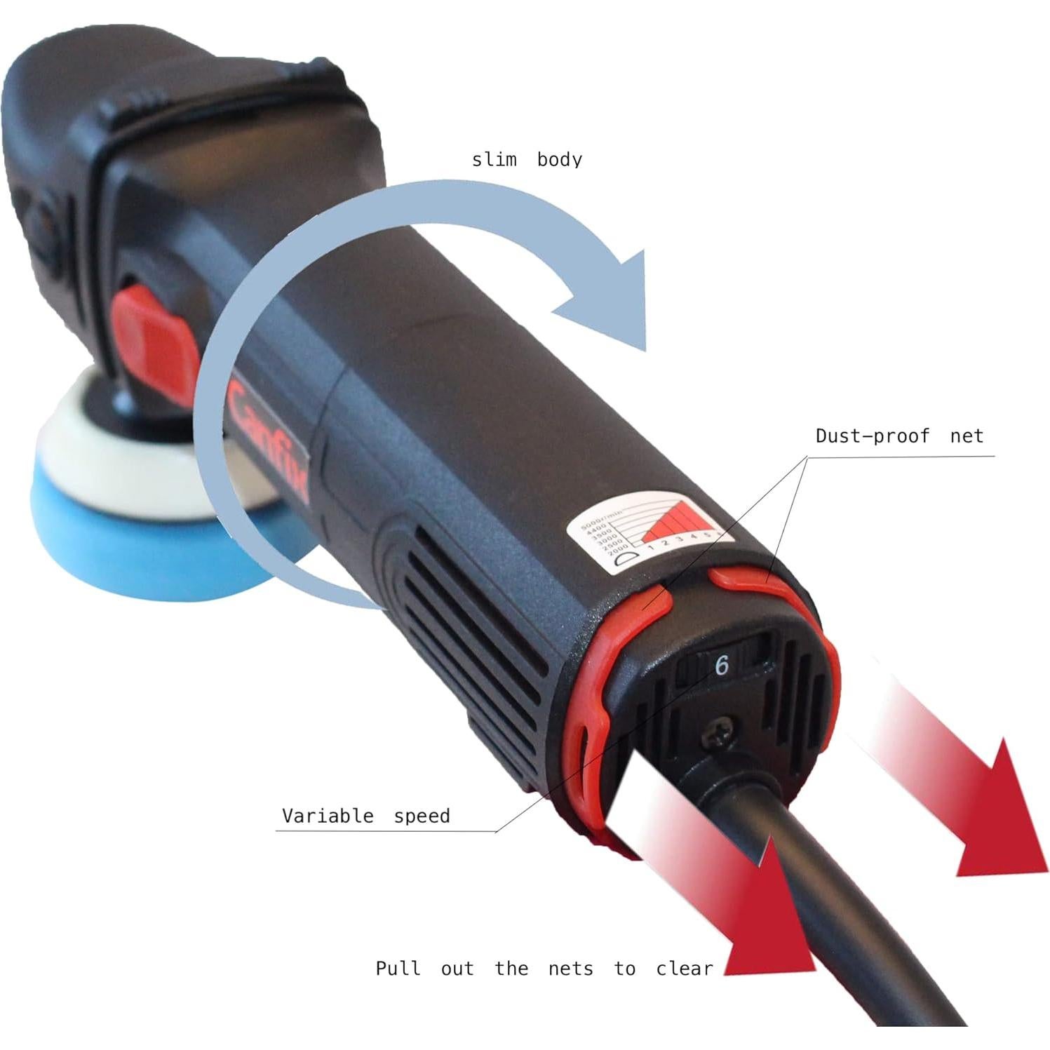 Mini Pulidora Rotativa Canfix AP315005 3.16kg 5500RPM