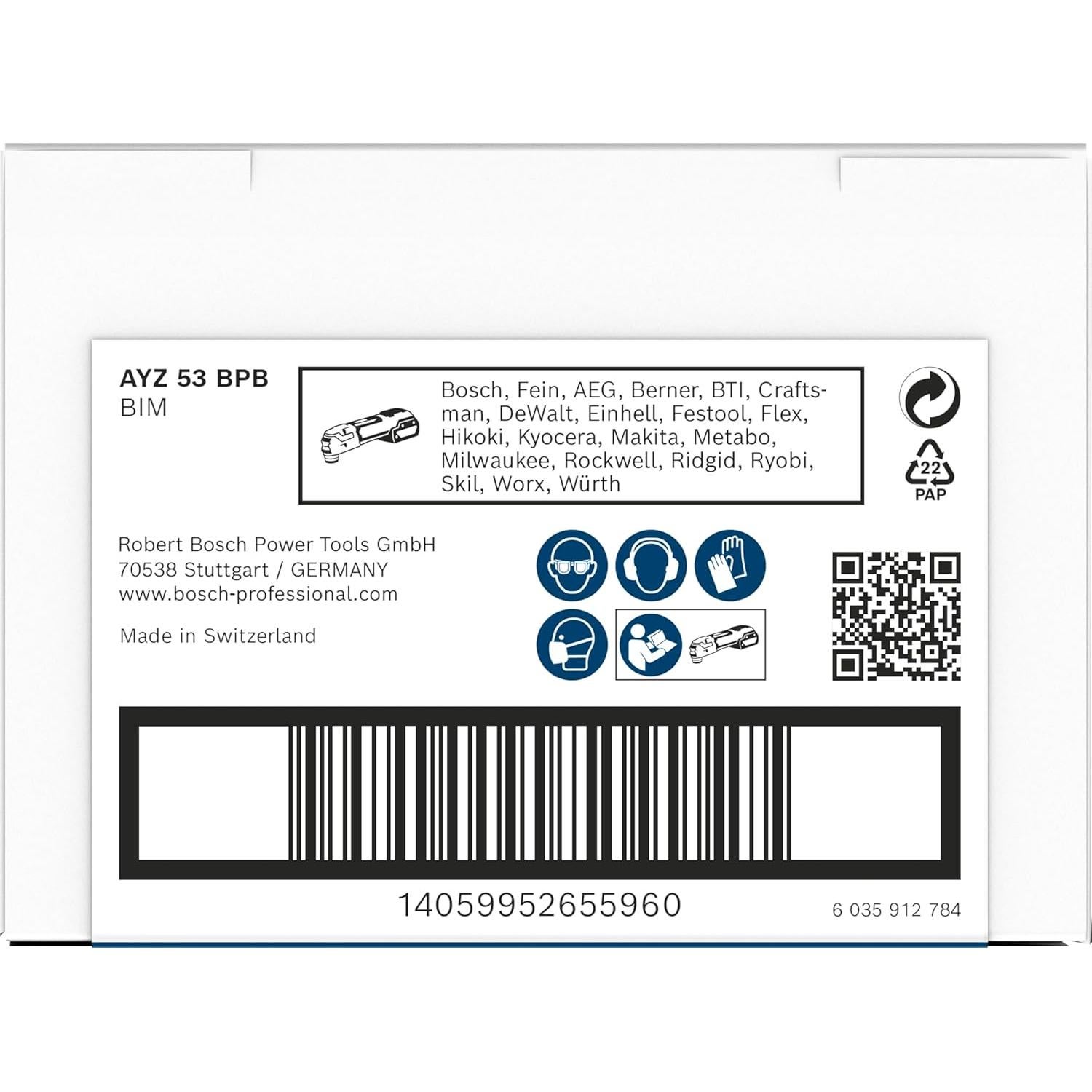 Hoja Multifuncional Bosch PRO AYZ 53 BPB para Madera y Yeso
