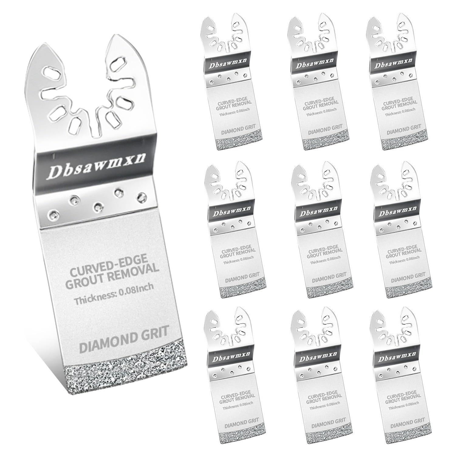 Juego de 10 Cuchillas Oscilantes de Diamante Dbsawmxn 3 Anchos