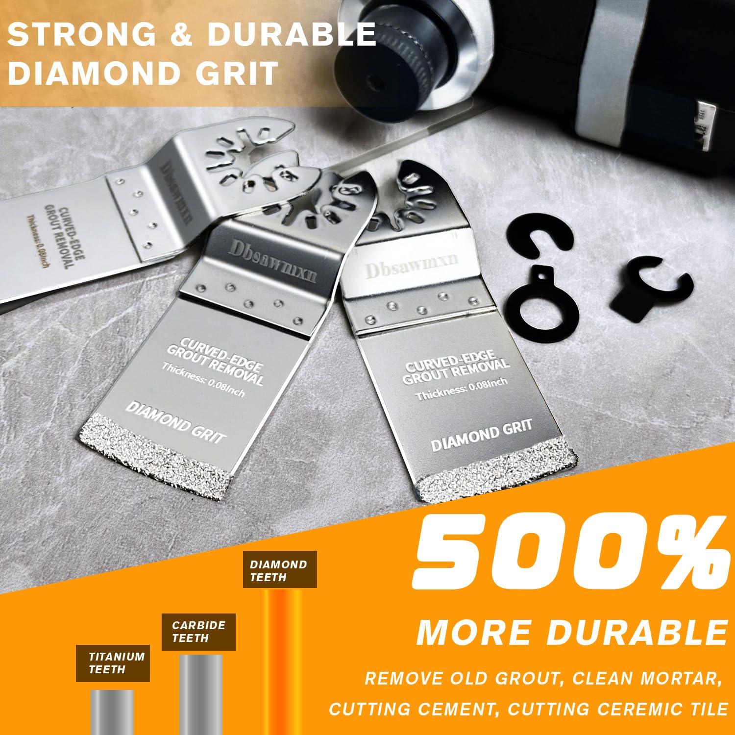 Juego de 10 Cuchillas Oscilantes de Diamante Dbsawmxn 3 Anchos