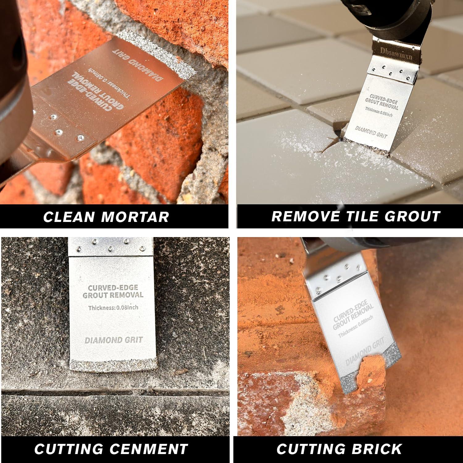 Juego de 10 Cuchillas Oscilantes de Diamante Dbsawmxn 3 Anchos