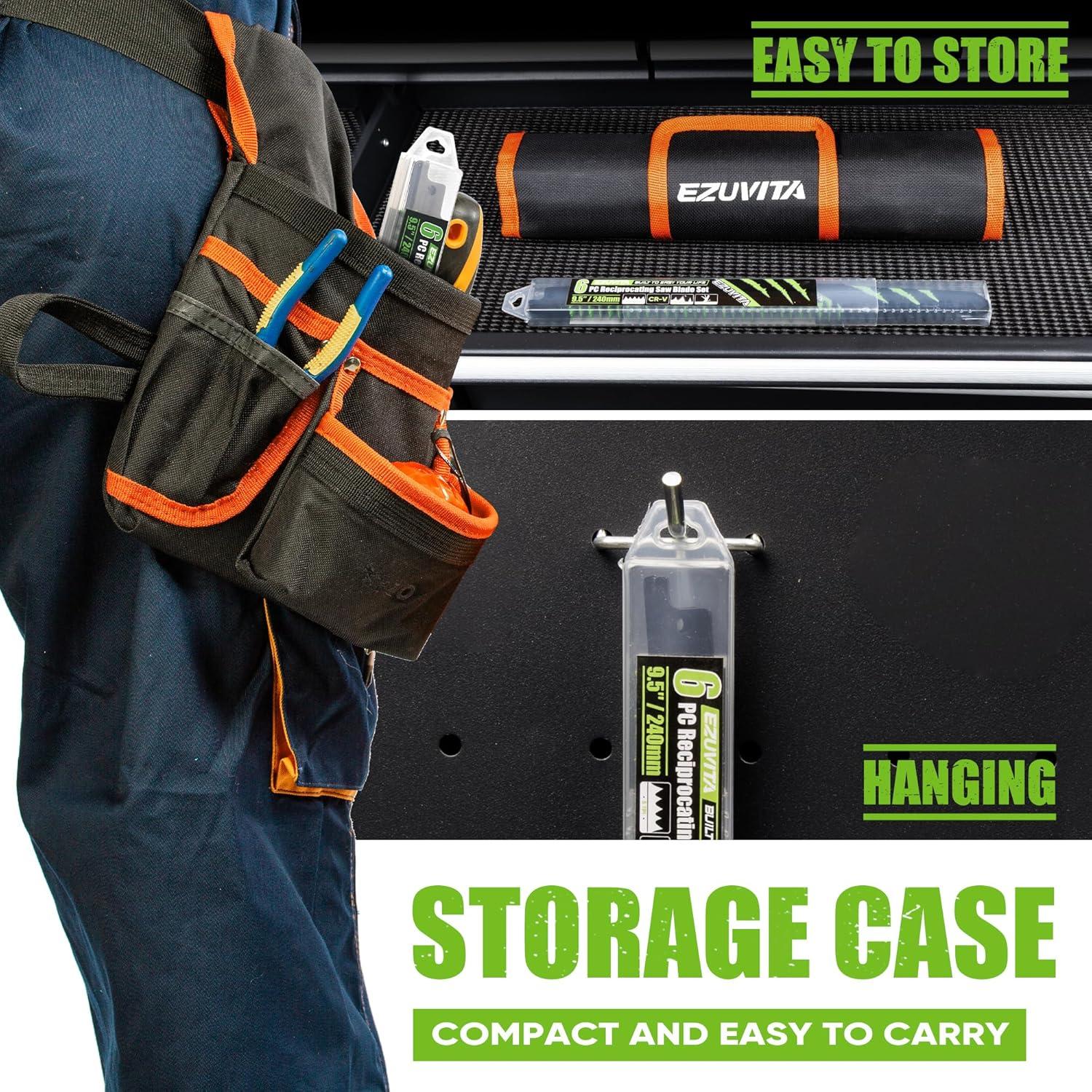 Juego de 6 hojas de sierra recíproca EZUVITA 24.13 cm para poda