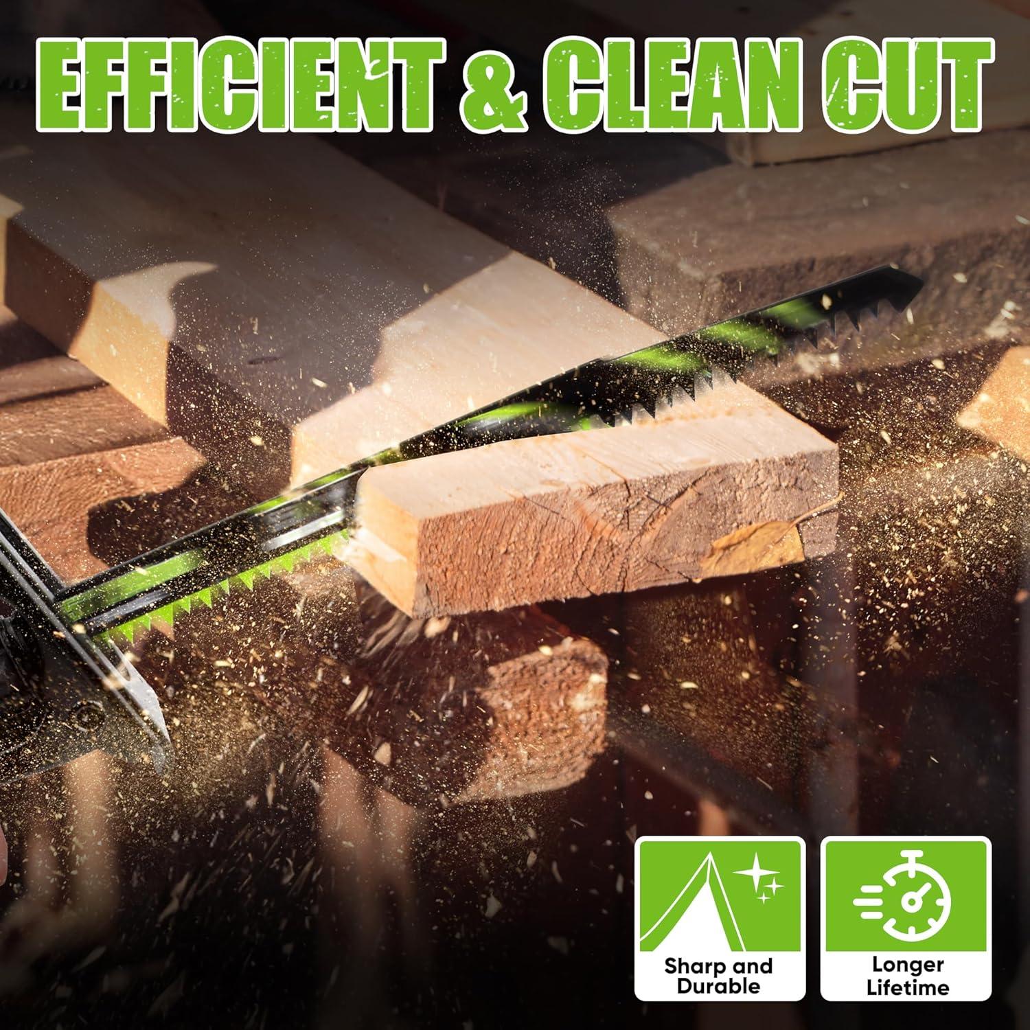 Juego de 6 hojas de sierra recíproca EZUVITA 24.13 cm para poda