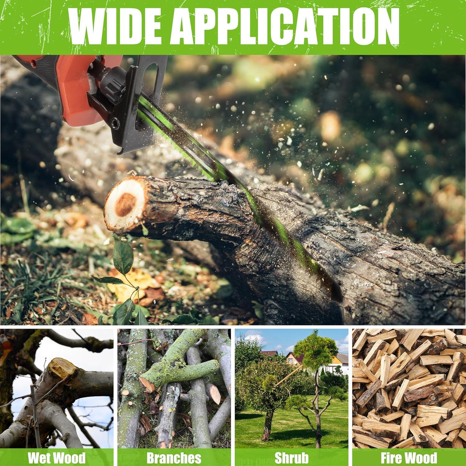 Juego de 6 hojas de sierra recíproca EZUVITA 24.13 cm para poda