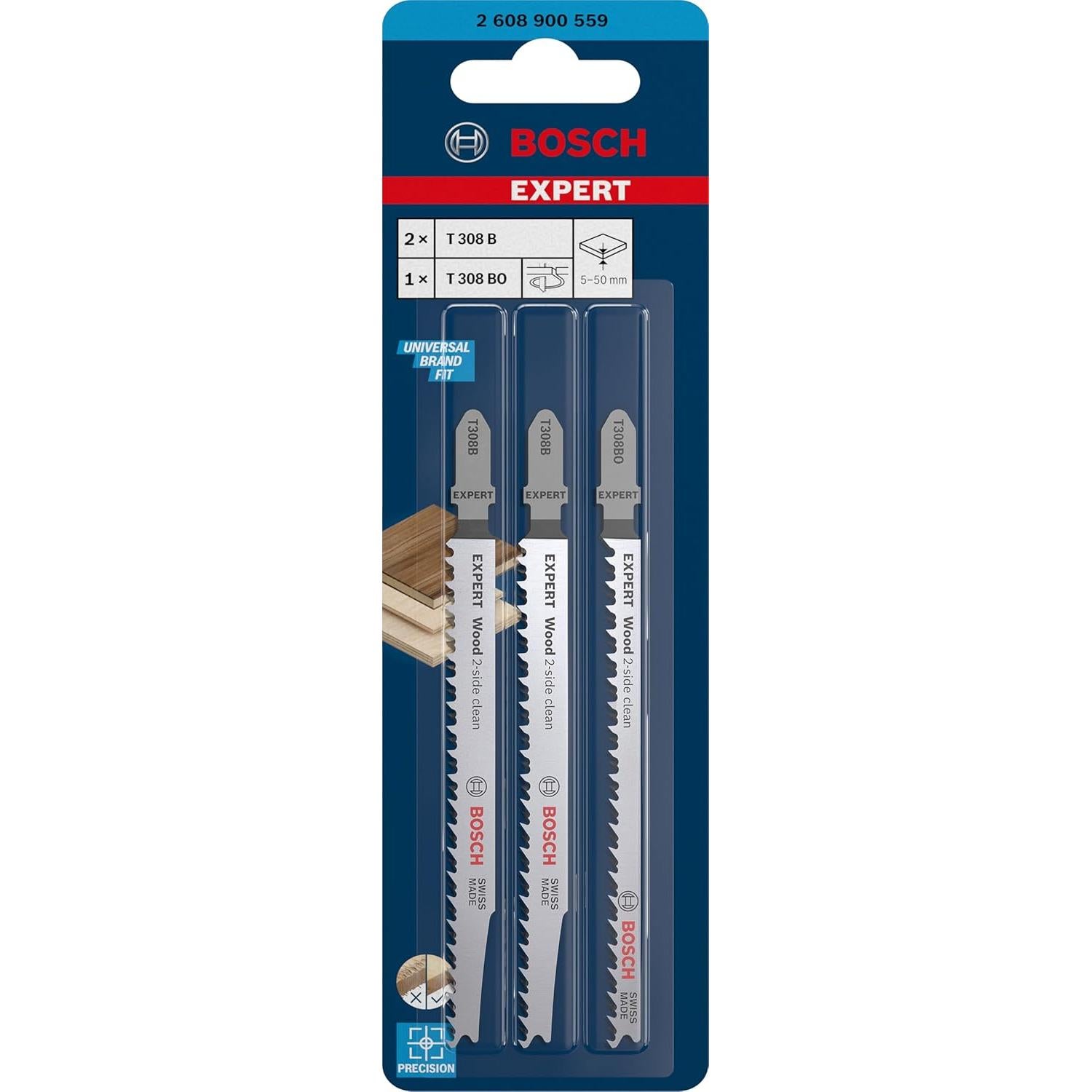 Set de Hojas de Sierra de Calar Bosch Expert 2-Lados Limpios