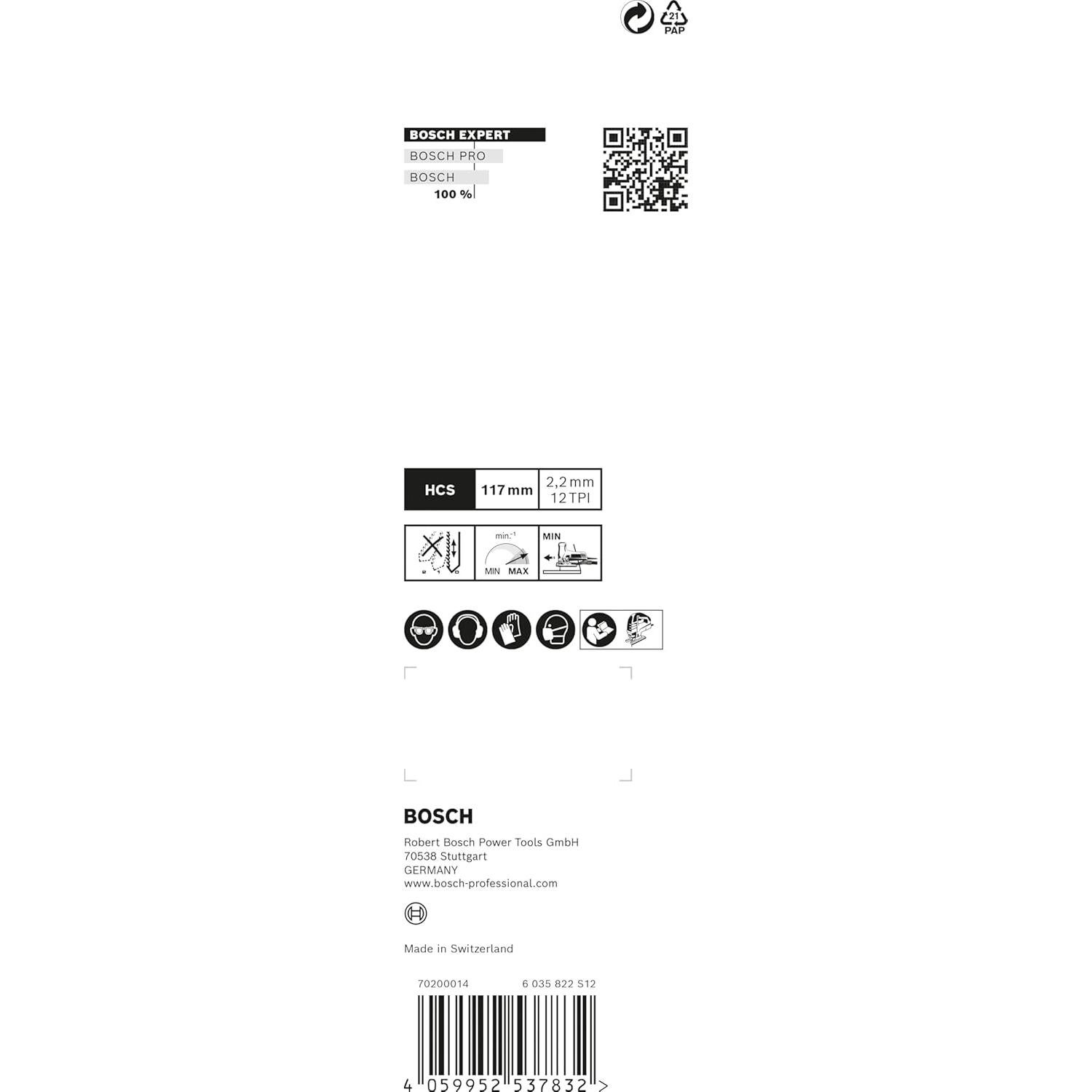 Set de Hojas de Sierra de Calar Bosch Expert 2-Lados Limpios