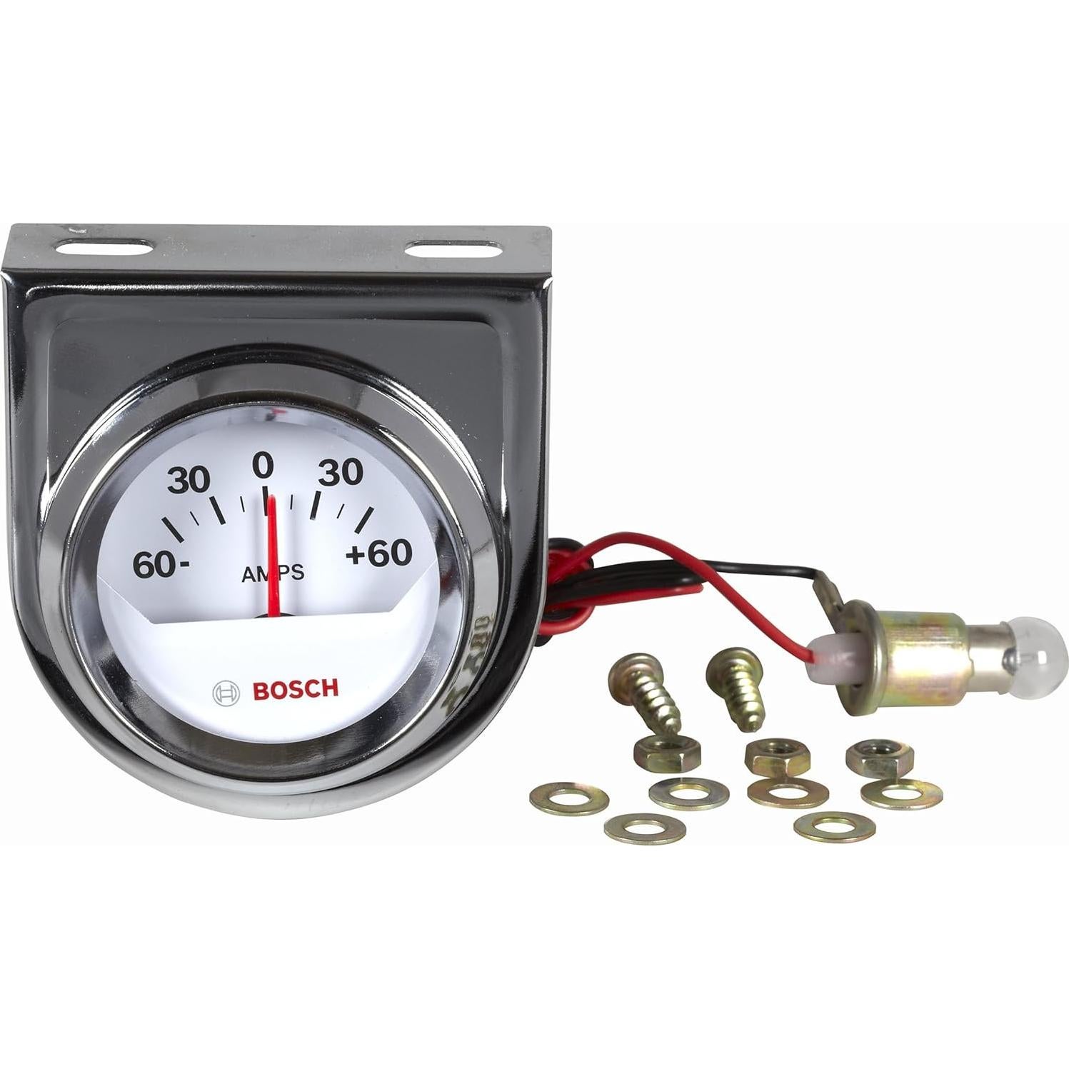 Medidor de Amperios Bosch SP0F000058 2" Dial Blanco Cromado