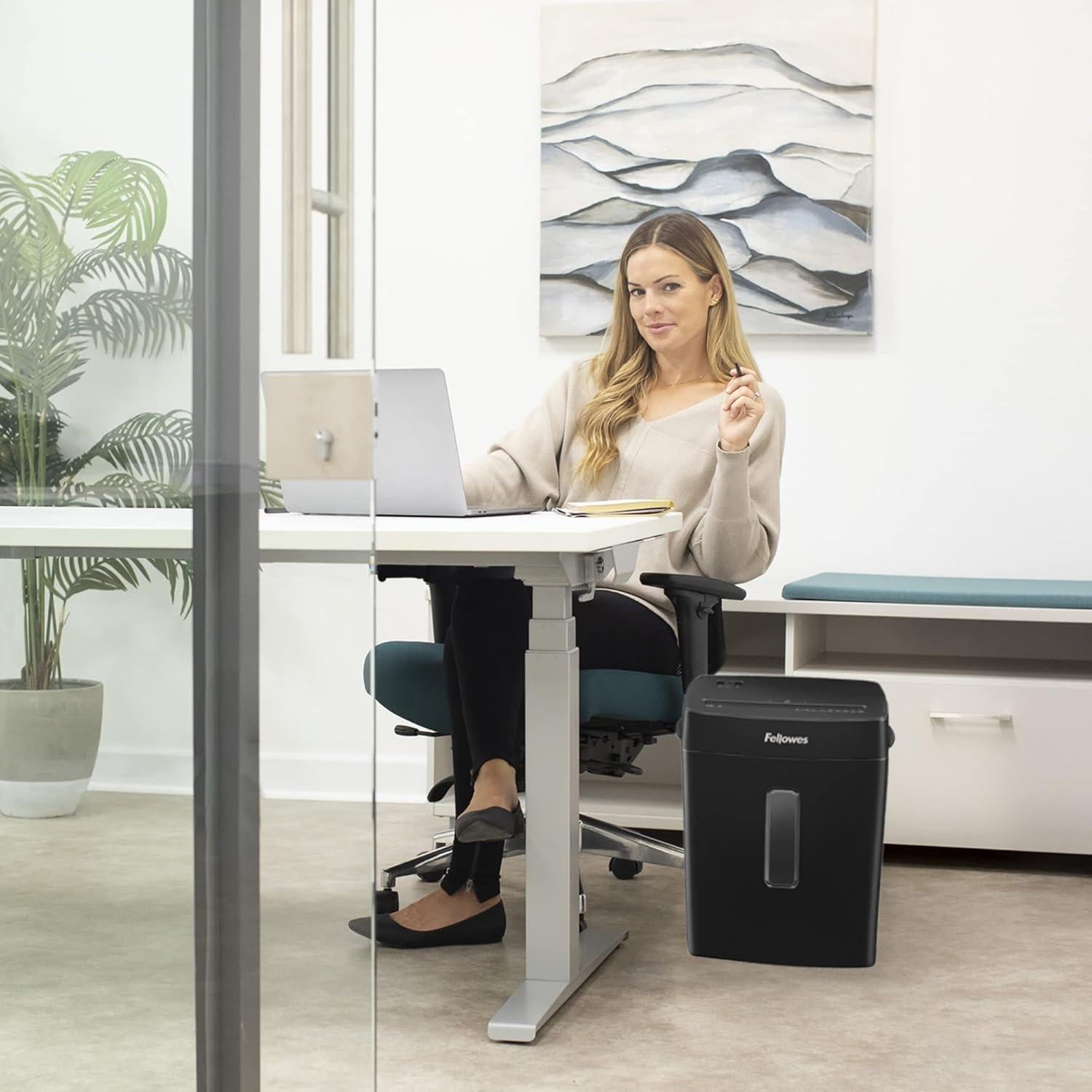 Destructora Fellowes P-40C corte en cruz 8 hojas 15L