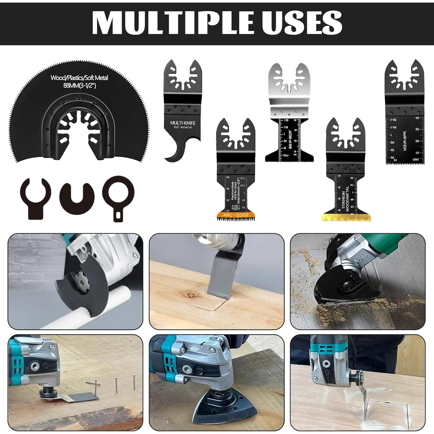 Kit de 50 Cuchillas Universales para Herramientas Oscilantes Breeker