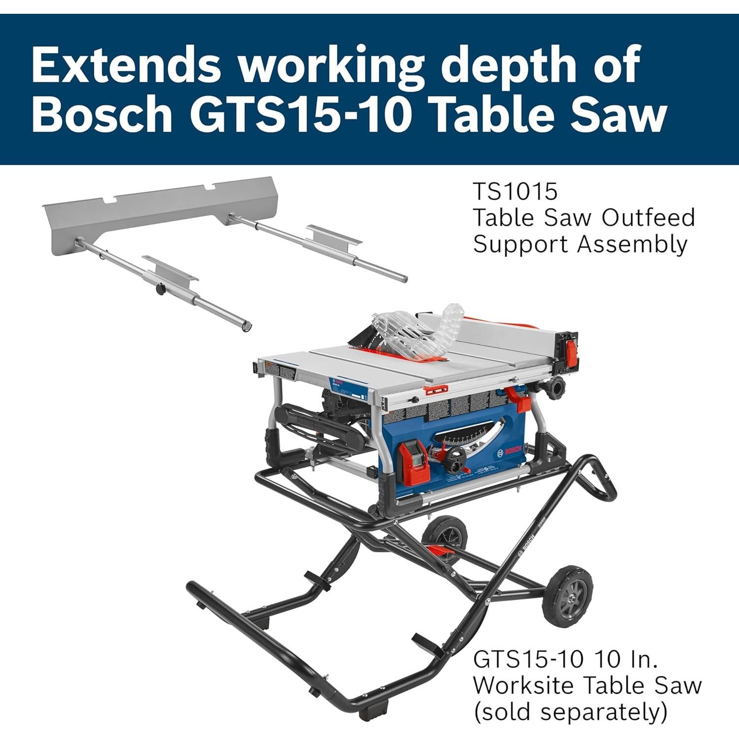 Soporte de salida para sierra de mesa BOSCH TS1015 35.56 cm