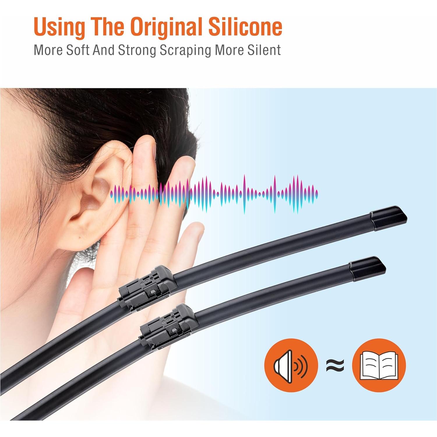 Limpiaparabris de Silicona WOWIPER 55.88 cm Juego de 2