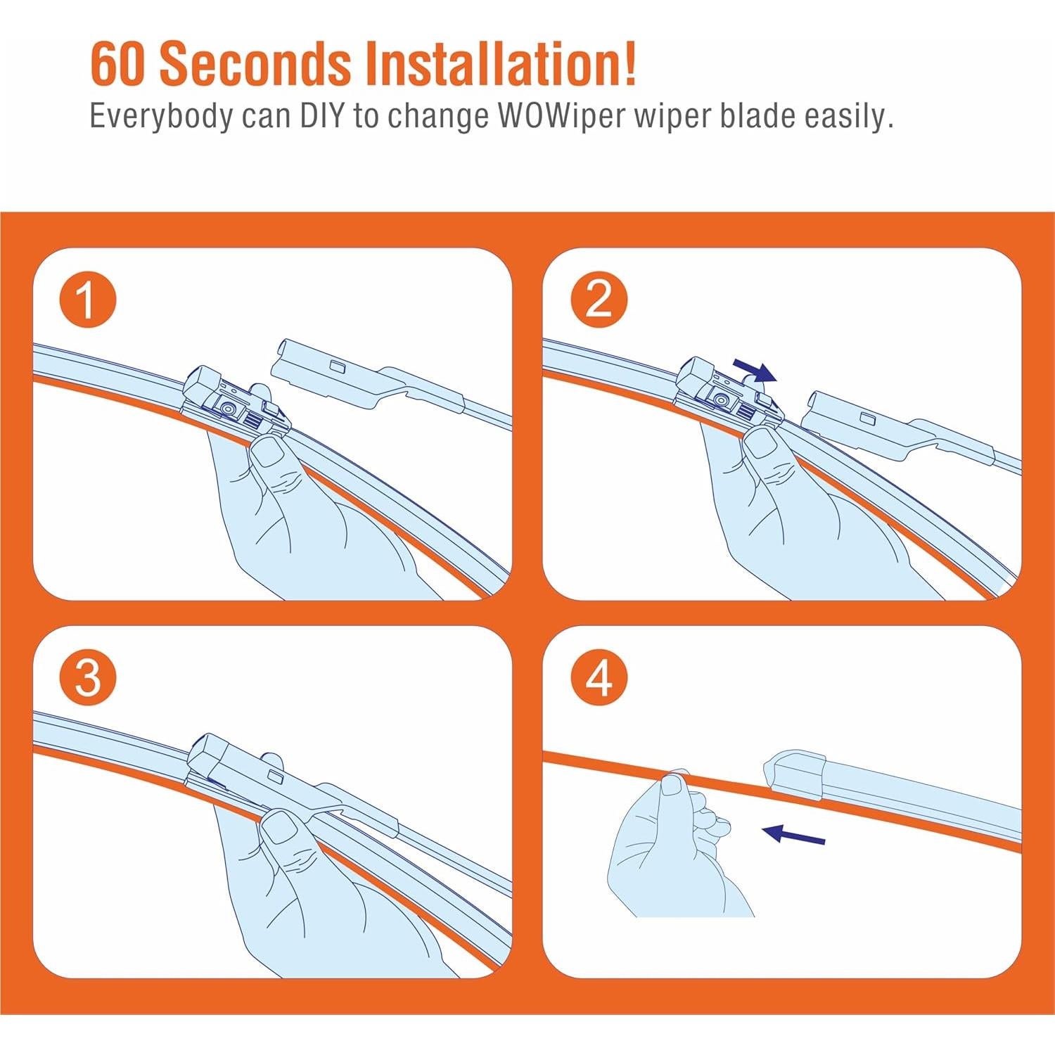 Limpiaparabris de Silicona WOWIPER 55.88 cm Juego de 2