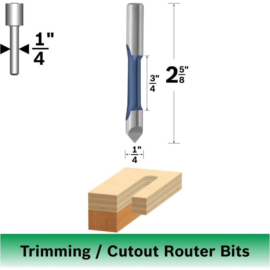 Broca de Panel Recta 1 Filo Bosch 85146 0.25 cm Acero HSS