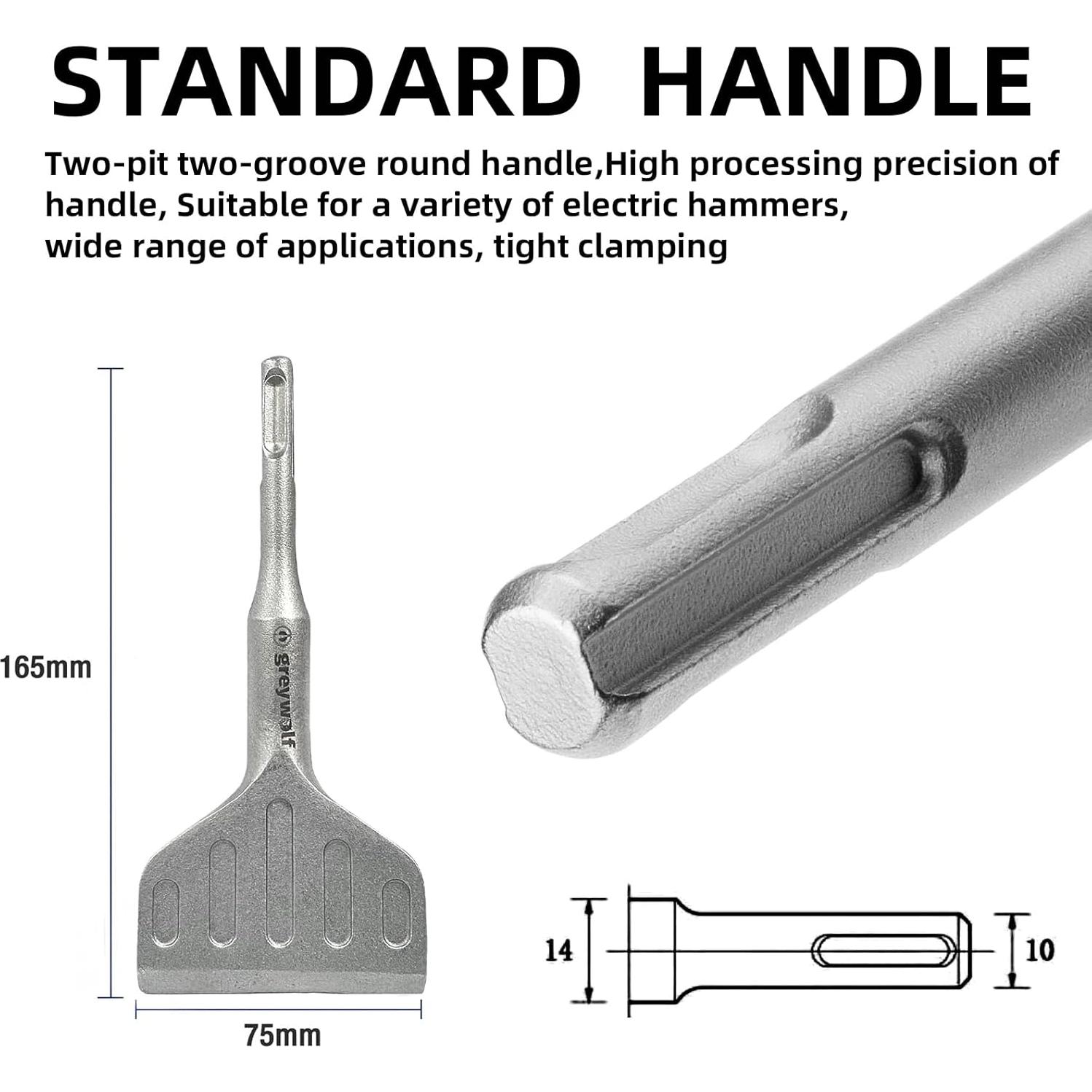 Bit de Cincel SDS Plus Greywolf 3" (7.62 cm) Acero 40CrMo