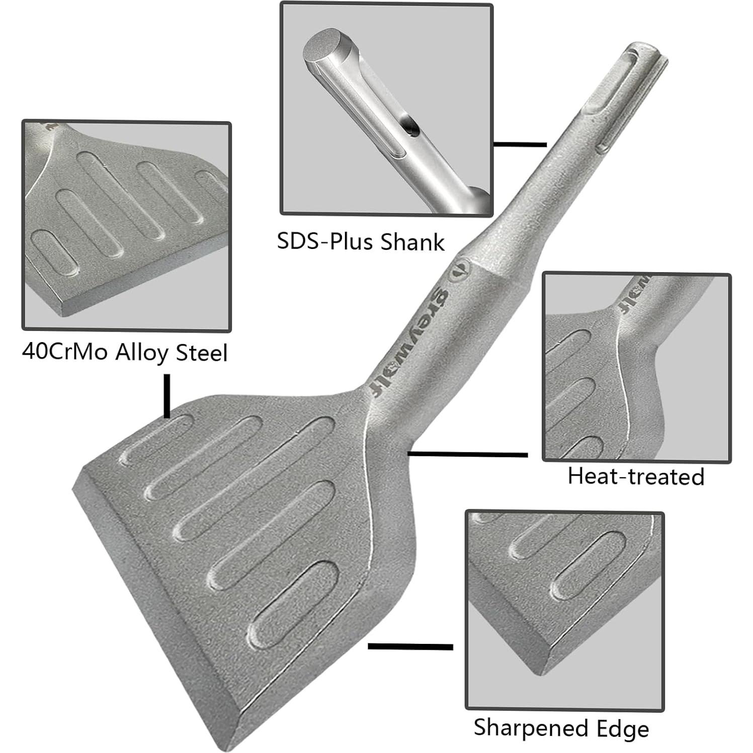Bit de Cincel SDS Plus Greywolf 3" (7.62 cm) Acero 40CrMo